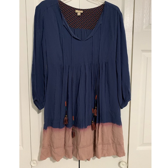 HP🎉Anthro  Holding Horses Ombré tassel dress - Picture 3 of 6